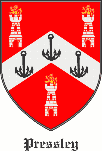 PRESSLEY family crest PRESSLEY family crest